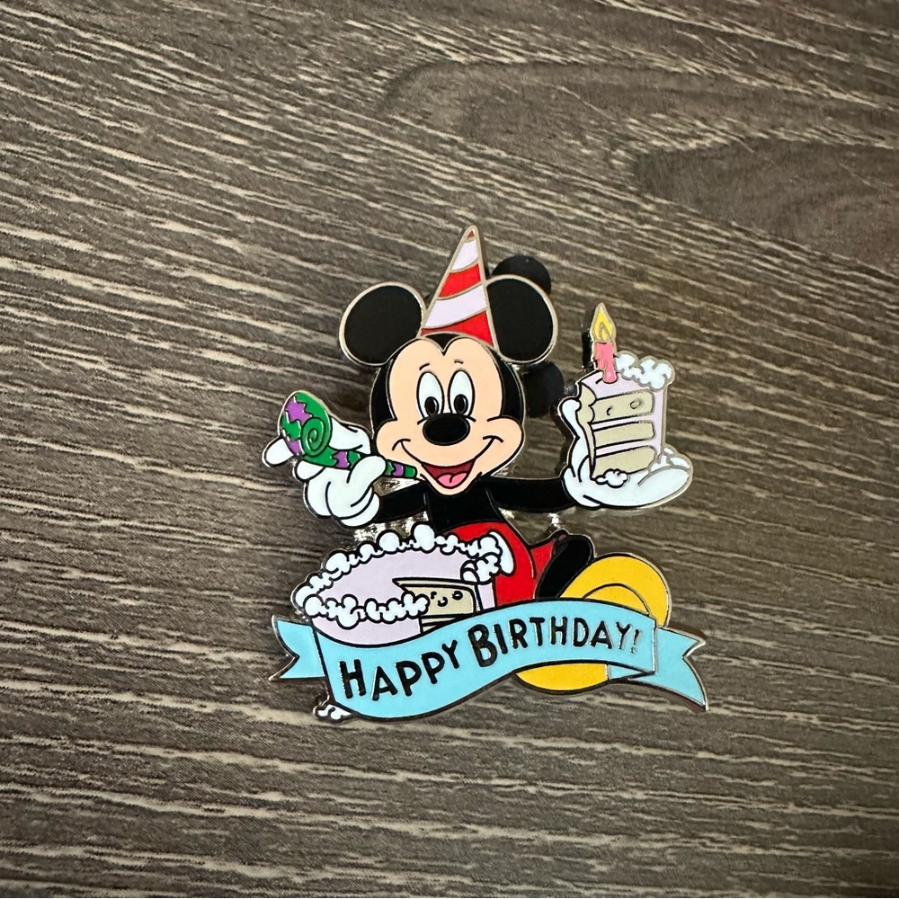 Disney Mickey Mouse Happy Birthday Cake Pin - Picture 3 of 4